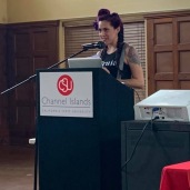 Vanessa Sanchez speaking at CSU Channel Island's Pachuquisma Symposium